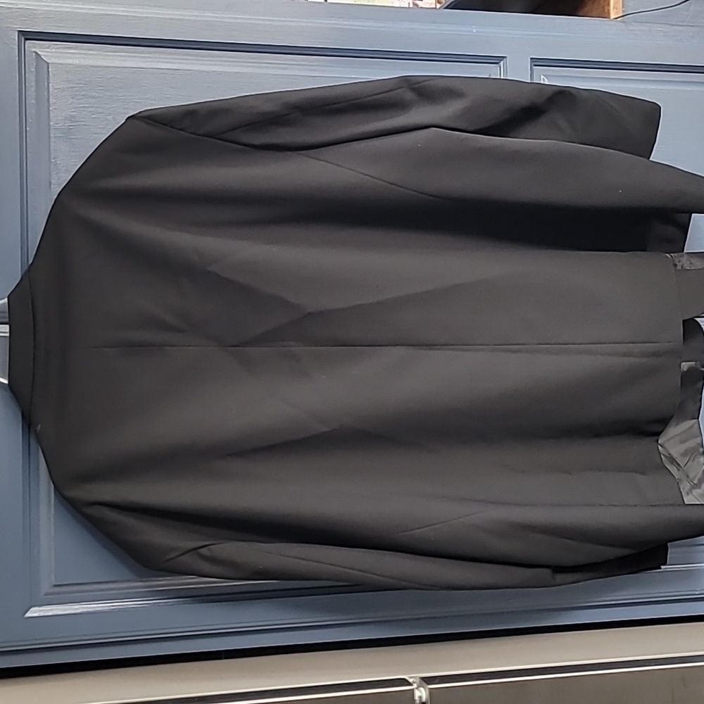 Mens Big & Tall Luca Rossi Italia Wool Suit Coat Sport Coat Blazer 60L Black - Picture 5 of 7